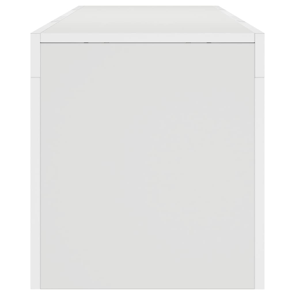 TV Cabinet with LED Lighting White 140 x 36.5 x 40 cm