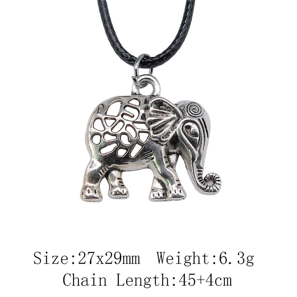Новинки Чокеры Ожерелья Для Женщин Ожерелье С Слоном И Лошадью Кожаная Цепочка 45см Сувенирные Подвески На Шею