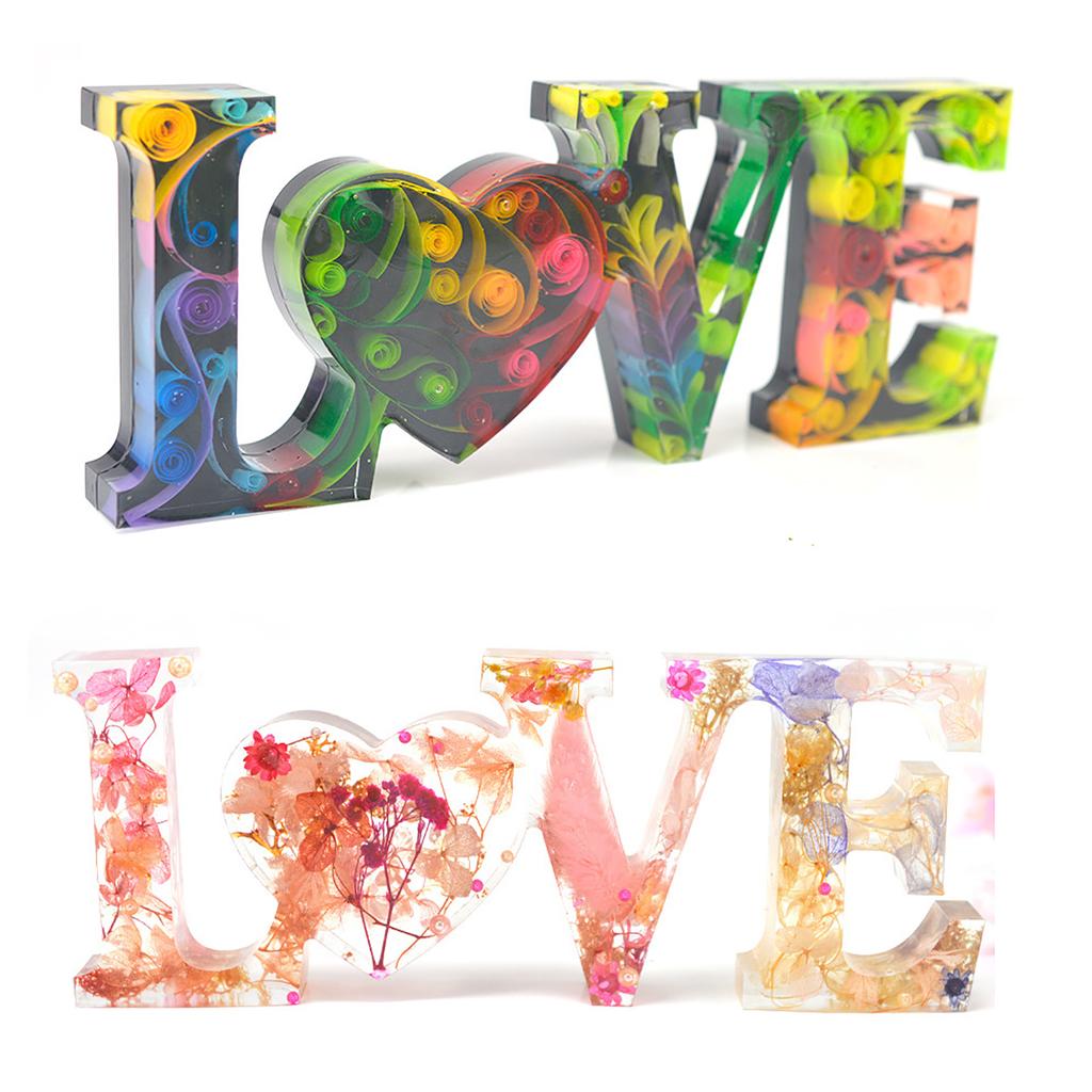 Силиконовая форма Прозрачная буква LOVE Форма Сухой цветок Ручная работа Украшение Ремесло