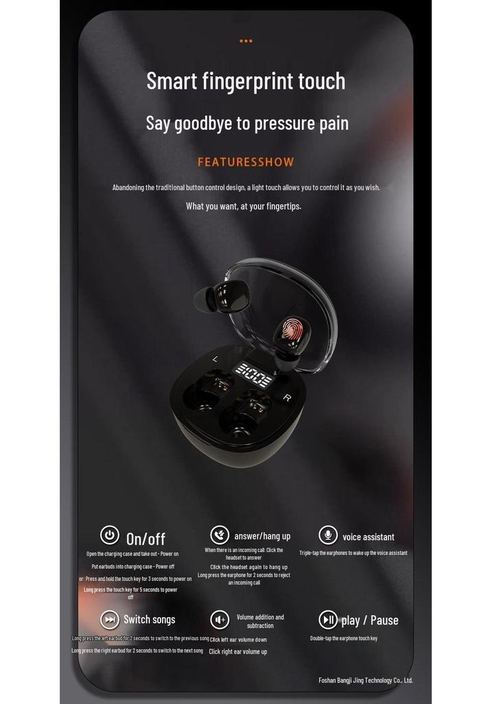 2026 Ultra-Small Wireless Bluetooth Earbuds with Noise Cancelling & Long Battery Life