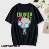 Anime Invader Zim Invader Gir Graphic Tshirt  Zim Image Cartoon T Shirt Unisex Unisex Cotton Tee Shirt Fashion Shirt Streetwear Tops Unisex