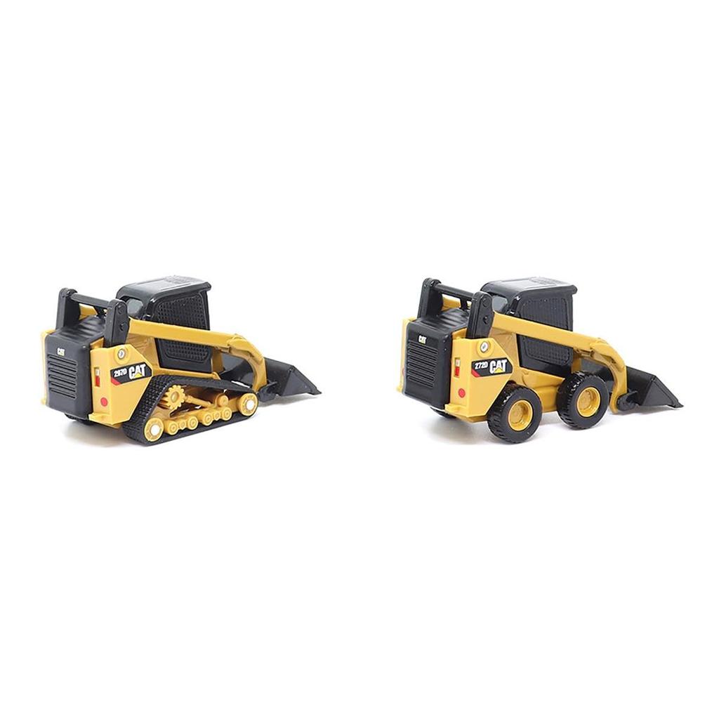 Diecast Master 1/64 Scale Caterpillar CAT 272D2 Skid Steer Loader & CAT 297D2 Compact Track Loader Set of 2