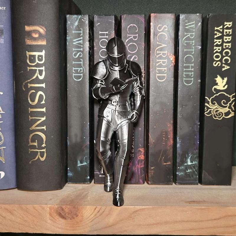 3D Печать Статуэтка Рыцаря Рыцарь Декор для Книжной Полки Бронированная Готическая Статуэтка Фэнтези Фигурка для Библиотеки Для Любителей Книг Уникальный Настольный O