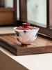 Hand-painted Relief Gold Peony Flower Lid Bowl Tea Cup Single High-end Kung Fu Tea Set Ceramic Tea Bowl with Lid