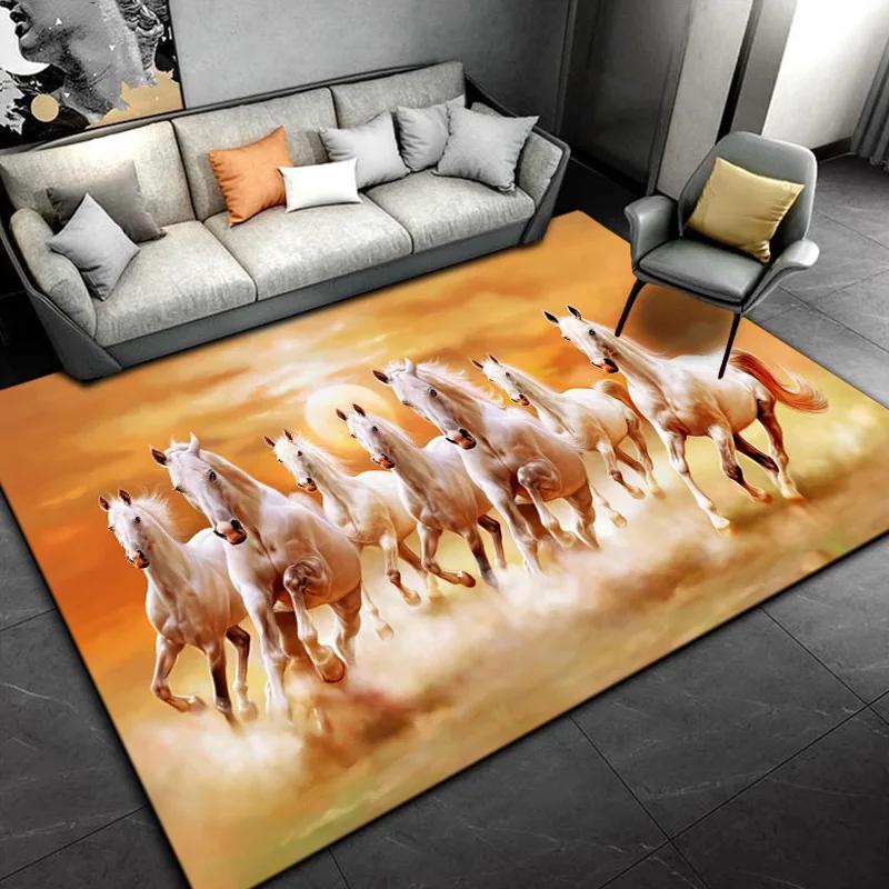 Лошадь Pentium Художественный принт Ковер Ковер для детской игровой комнаты Ковер для гостиной Спальни Противоскользящий Дверной коврик подарок на день рождения sonic