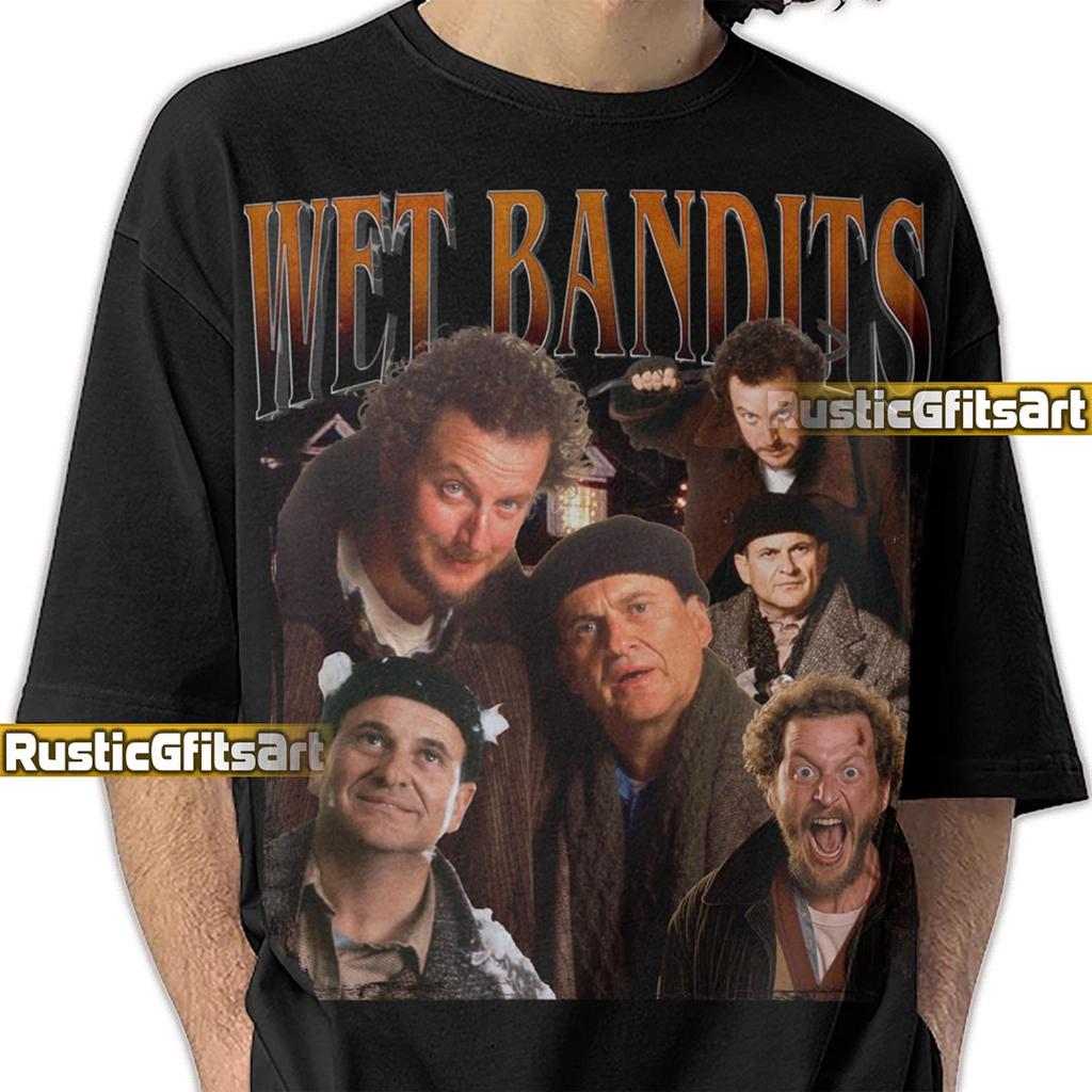 WET BANDIT SHIRT, Wet Bandit Home Alone Custom T-Shirt, Xmas Vintage Bootleg Tees, Kevin McCallister ChristmasGift, Home Alone Fans Merch