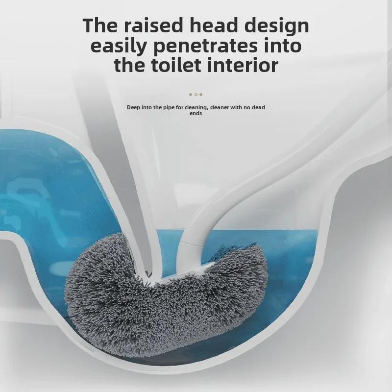 Мягкая локтевая щетка для чистки туалета в японском стиле - без мертвых углов