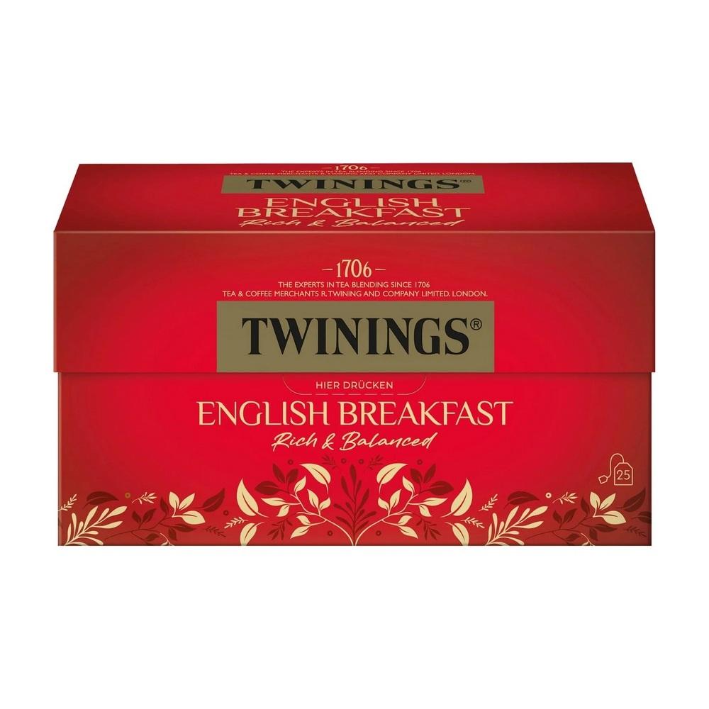 Черный чай Twinings English Breakfast 25 чайных пакетиков