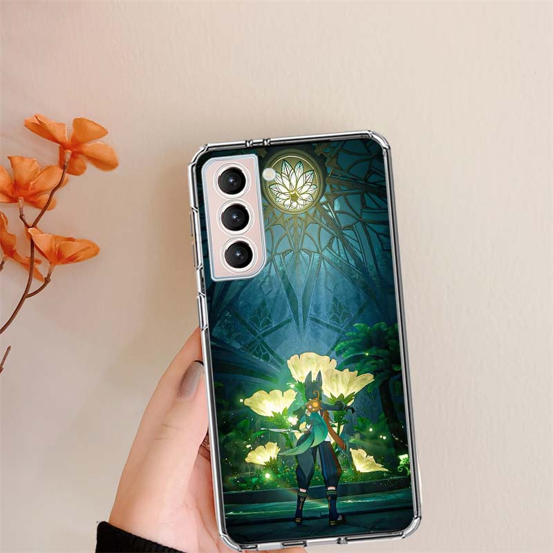 Genshin Impact Тигнари Прозрачные Чехлы для Телефона для Samsung S26 Ultra Galaxy S25 Edge S24 S23 FE S21 Plus S20 S22 S10 Чехол С Рисунком