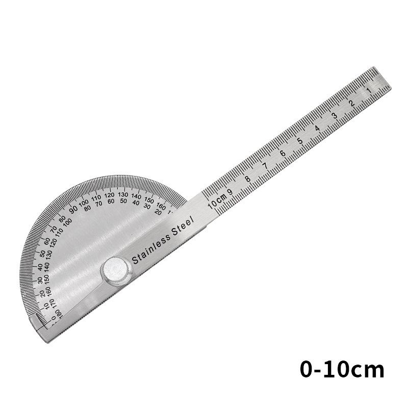Angle Ruler Single Arm Stainless Steel Angle Gauge 180 Degree Adjustable Semicircular Indexing Gauge Protractor Angle Ruler