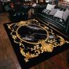 Black Gold Marble Carpet for Living Room Decorations Sofa Table Large Area Rugs Bedroom Luxury Long Floor Mat Anti-slip Doormat