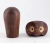 (hej!e) Paul Anker Hansen Owl Reproduction Figurine, Nordic Style, Handmade, Natural