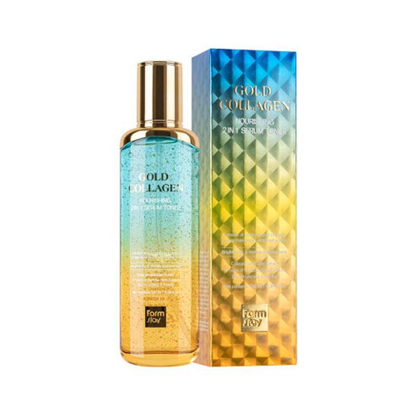 Farmstay Питательный тоник-сыворотка Gold Collagen 2-в-1 130 мл