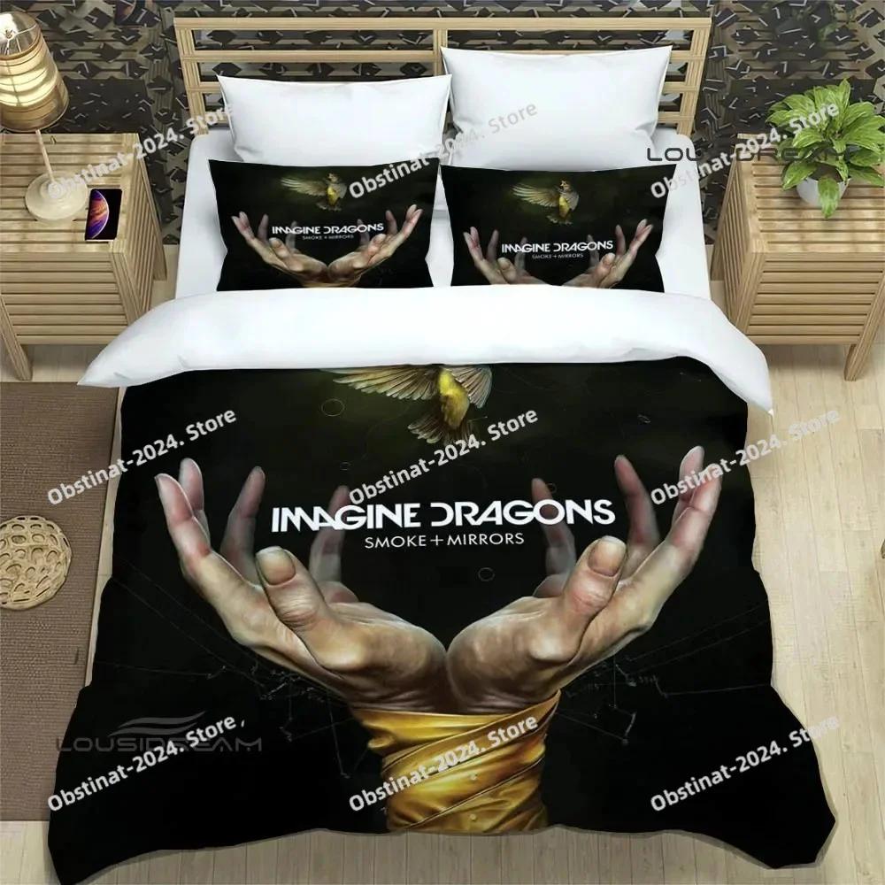 Постельное белье Imagine Dragons с принтом, комплект с наволочкой, пододеяльник, мягкое, односпальное, двуспальное, Queen, Super King, роскошный подарок