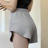 Женские летние спортивные шорты с эластичным шнурком и высокой талией, свободные однотонные мягкие быстросохнущие дышащие женские мини-шорты для бега с резинкой