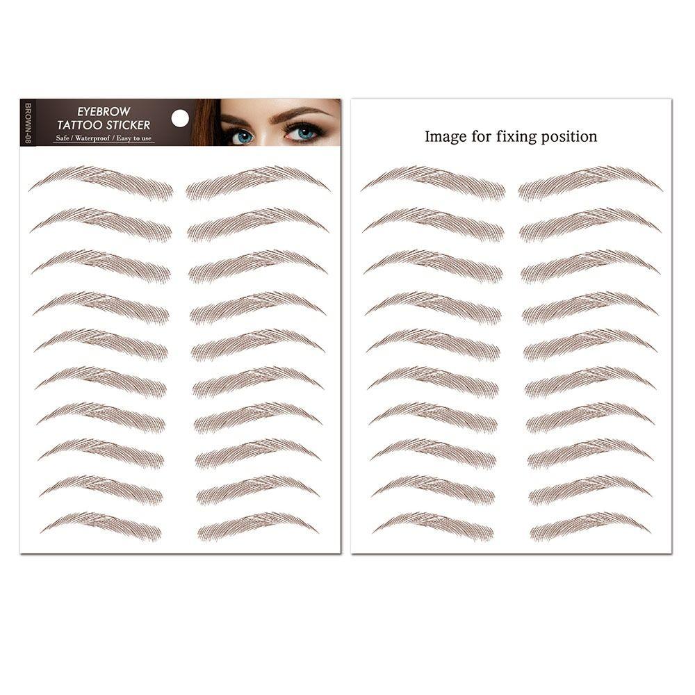 Косметические 6D татуировки для бровей Наклейки Моделирование бровей Наклейки для бровей Переводные картинки для воды