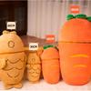 30-80CM Creative Taiyaki Cat Rabbit Plush Toys Furry Animal Plushie Nest Pillow Big Fish Carrot Cushion Lovely Doll For Girls