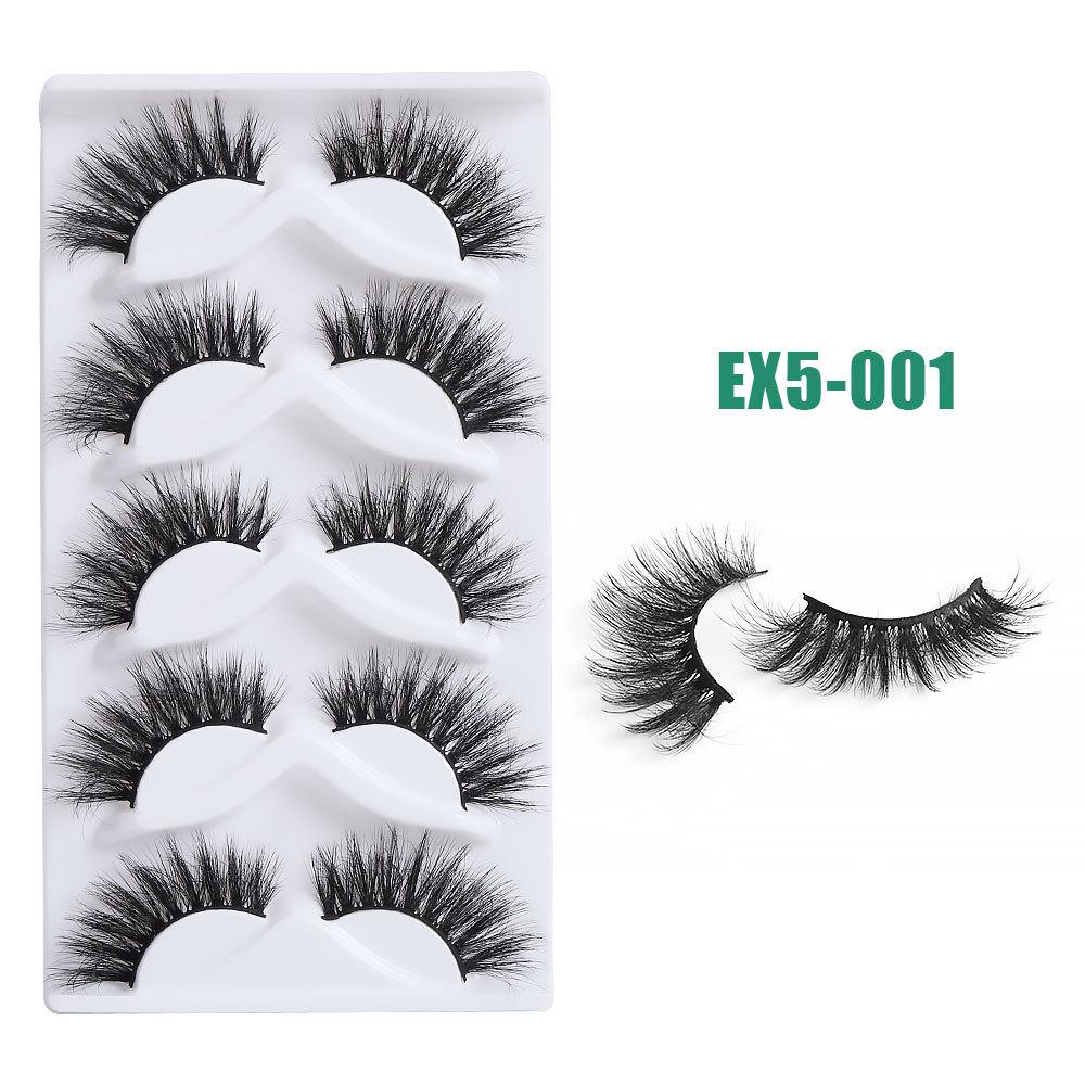 5 Pairs Of High-Quality Imitation Eyelashes Are Messy And Curled To Simulate Daily False Eyelashes