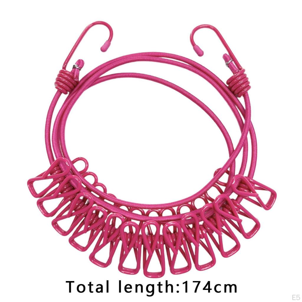 Эластичная веревка для сушки белья для кемпинга, ветрозащитная функциональная вешалка для одежды, дорожная веревка для отдыхающих