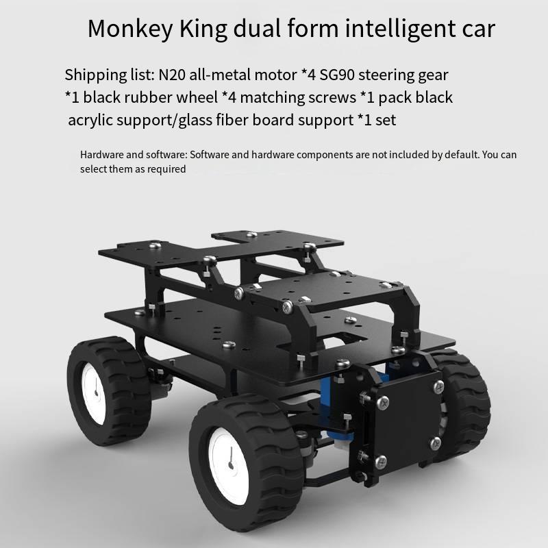 Acrylic 4WD Robot Car Motor Ackerman Omnidirectional Tracking Chassis For Arduino STM32 ESP32 Programmable Robot Car DIY Kit