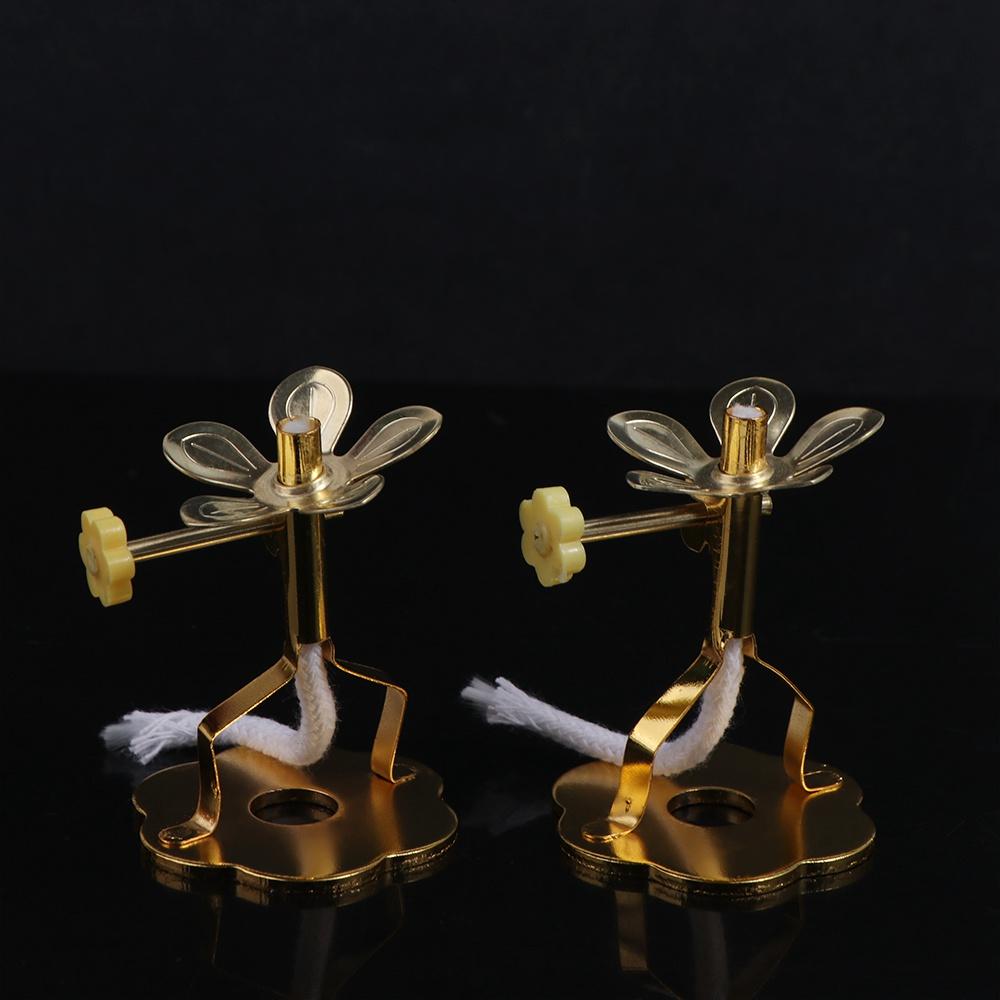 Stable Durable Brass Lotus Oil Lamp With Wick Wick Holder Wick Base Wick Stand Buddha Supplies