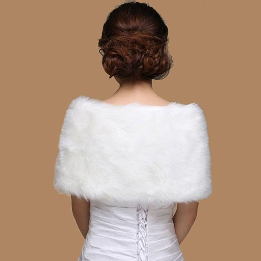 Faux Fur Rabbit Fur Bow Scarves Pearl Bride Shoulder Fake Collar Plush Bowknot Shawl  Ladies/Girls