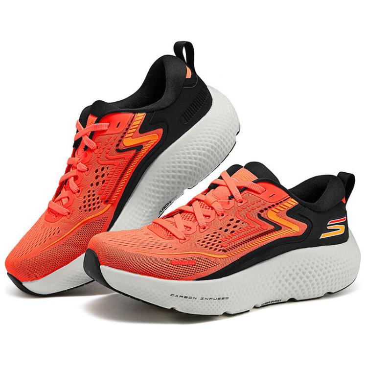 Skechers Arch Fit Спортивные Повседневные Прочные Дышащие Низкие Тренировочные Беговые Кроссовки Мужская Слипоны Оранжевый Белый 246078-RDBK