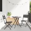 3-Piece Folding Bistro Set In Anthracite Steel 42002954
