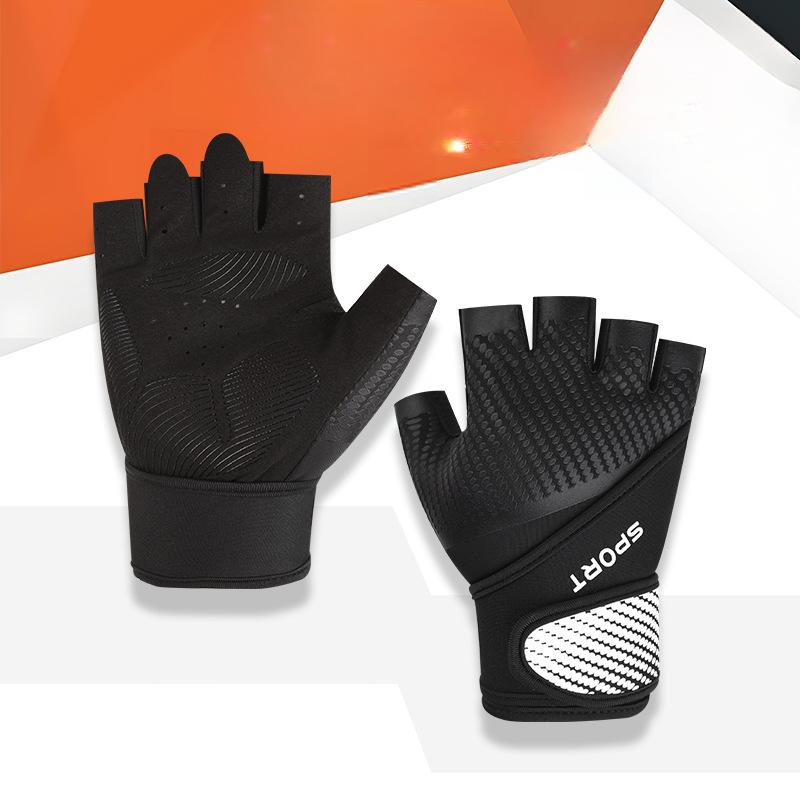 Спортивные и фитнес-перчатки для мужчин и женщин, с половиной пальцев, для тяжелой атлетики, с гантелями, для горизонтальной перекладины, для велосипеда, противоскользящие, против мозолей, для велоспорта на открытом воздухе