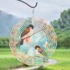 Outdoor Hanging Wind Chime with Bird Design 360 Rotating Hook No Batteries Needed for Garden Balcony Spring Summer Decor Gift
