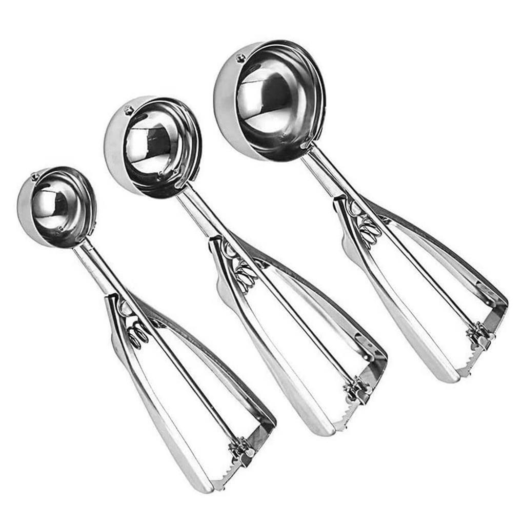 3 шт. ложки для мороженого, легко извлекающие шарики фруктов, кухонные инструменты, йогурт, арбуз, желе, аксессуары для печенья