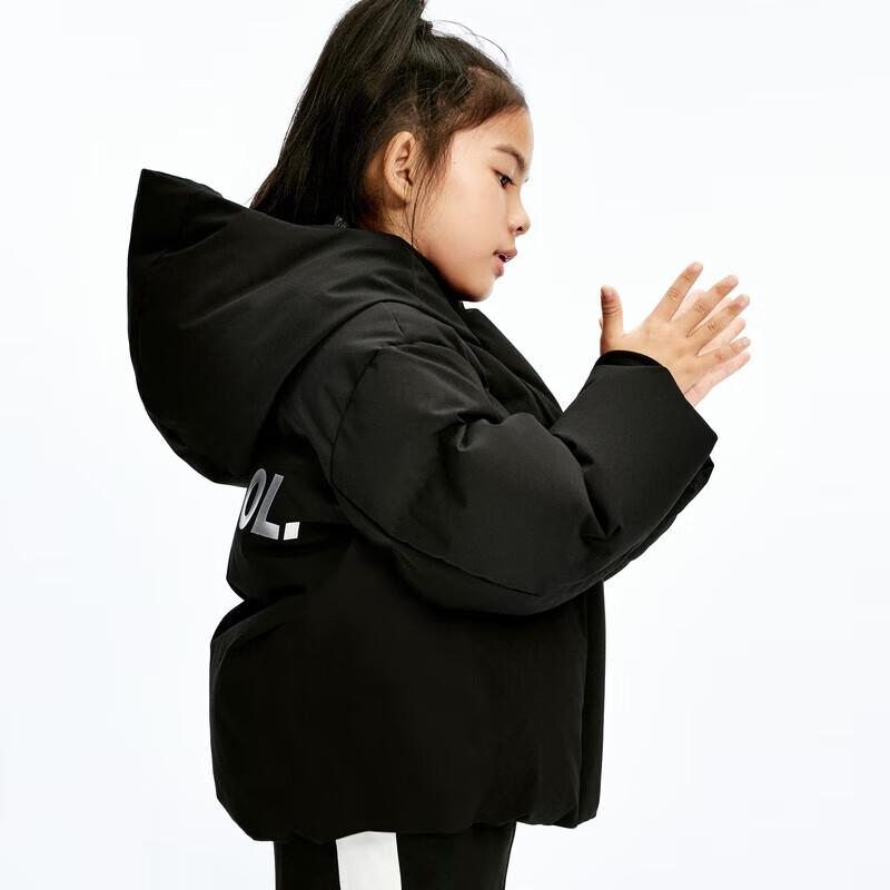 little MO&Co. Girls' Water-Repellent Hooded Down Jacket