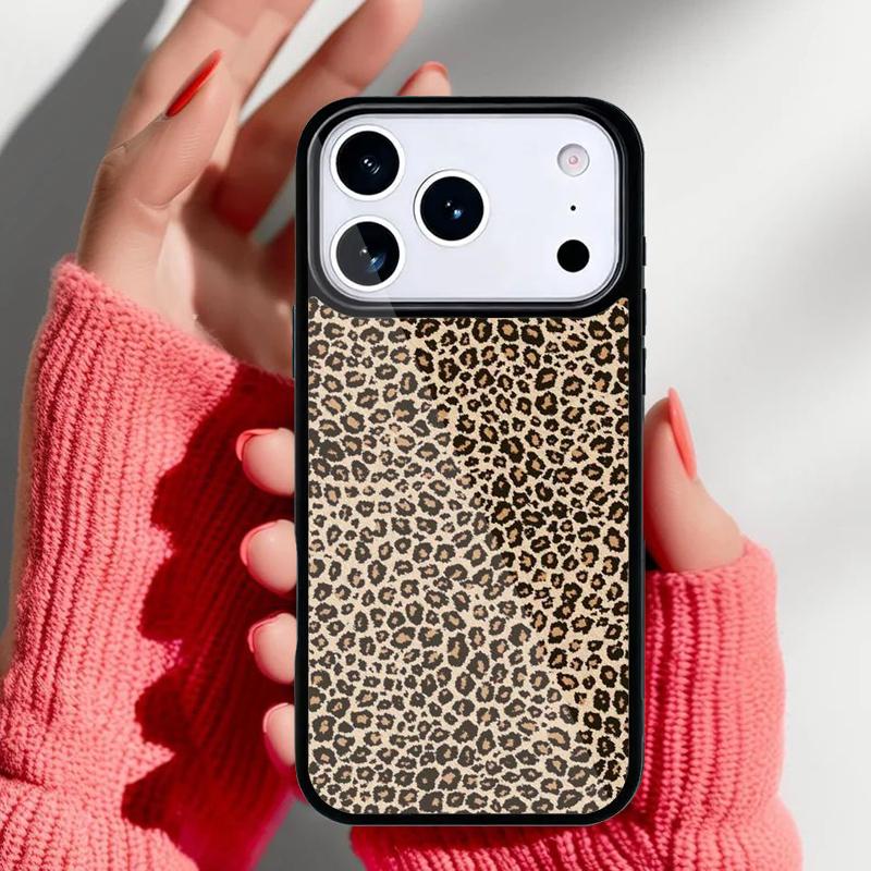Чехол с леопардовым принтом для iPhone 17 16 15 14 13 Pro Max Задняя крышка для 12 11 Pro Coque