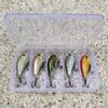 LIXADA 5pcs Fishing Lures Set Hard Body Lures with Treble Hook Life-Like Swimbait Fishing Bait 3D