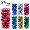 24Pcs Hang Pendant Christmas Balls Plastic Xmas Tree Baubles Christmas Tree