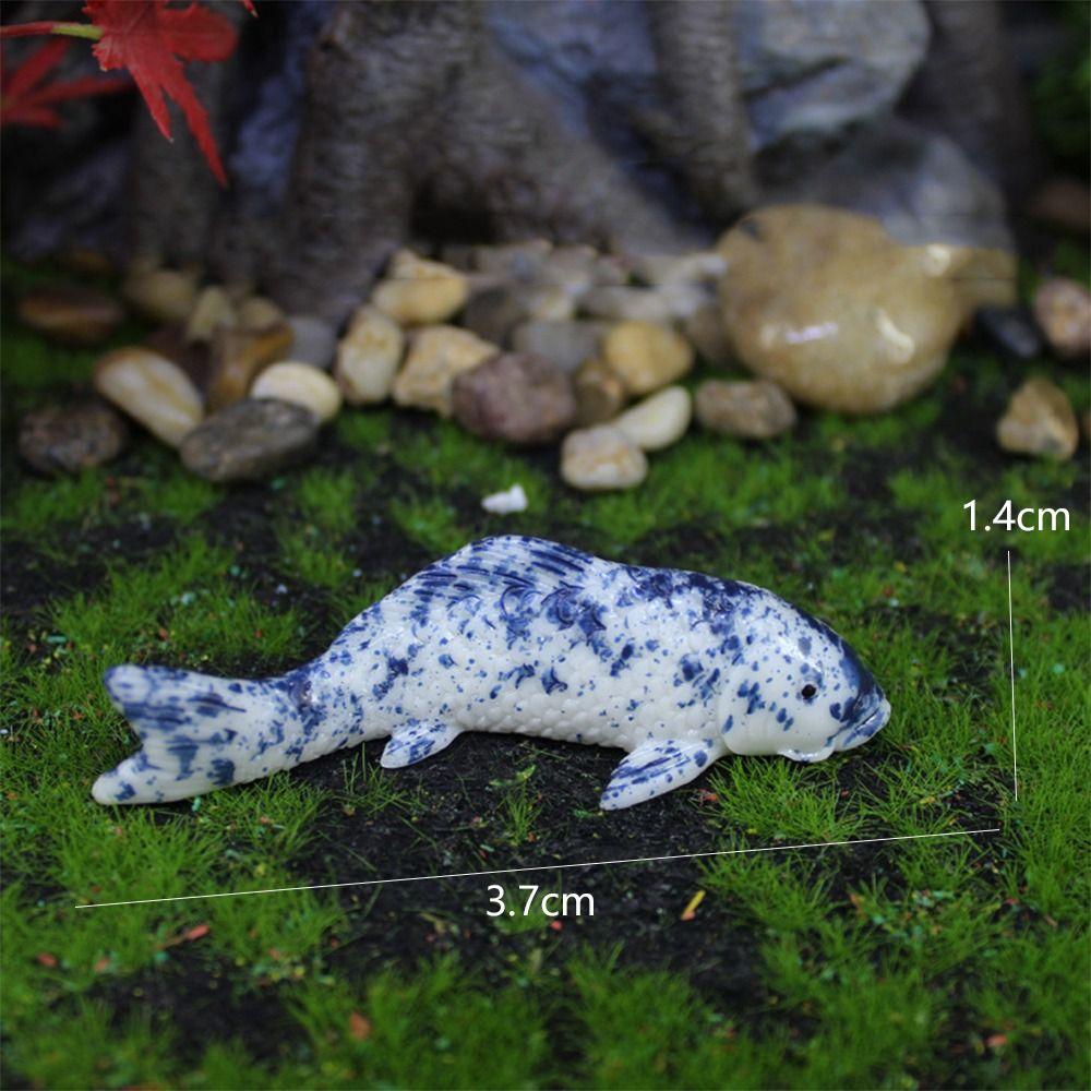 Товары для вечеринки Мультяшное Мини-украшение в виде карпа кои Смоляные поделки Имитация фигурок карпа DIY Милая маленькая статуэтка рыбки Аквариум