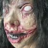 Хэллоуин Зомби Головные Уборы Страшные Черные Волосы Белые Глаза Реалистичный Многоразовый Костюм Дома с Привидениями Партия Косплей Латексный Головной Убор Праздничные Атрибуты