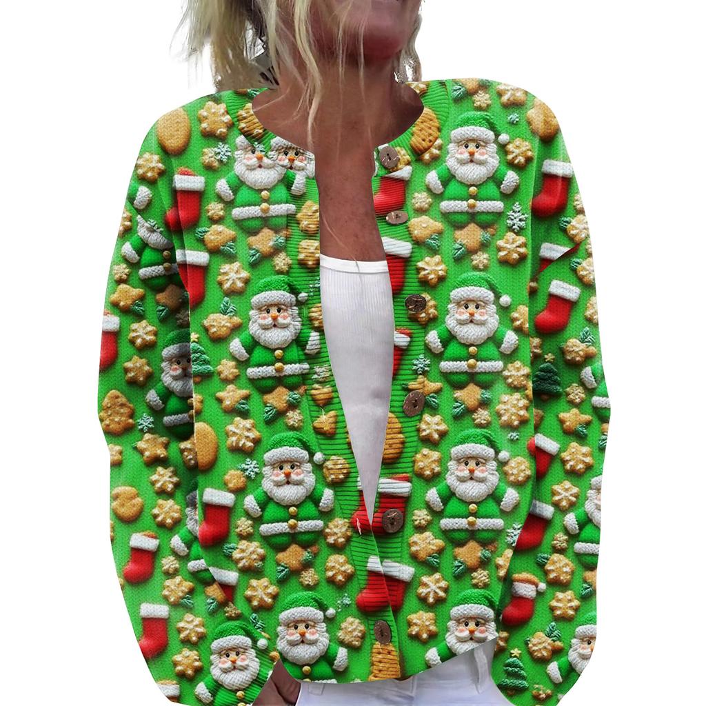 Women'S Christmas Sweater Cute Fun Christmas Sweater Fall And Winter Long Sleeve Knitted Sweater