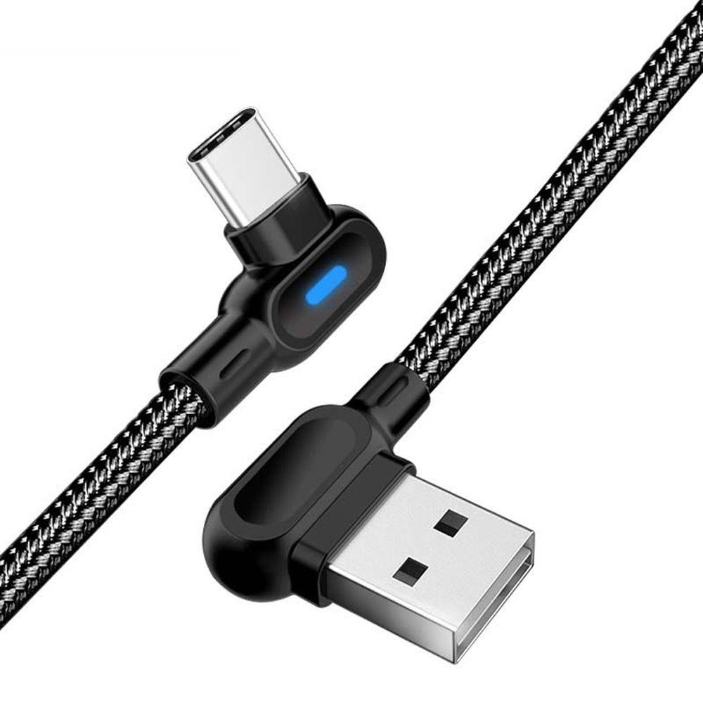 Angle 90 Degree Elbow Adapter Micro USB Type C Cable Data Cable Charger Wire Fast Charging Cable