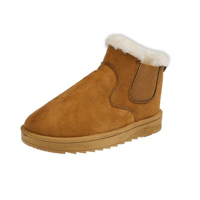 Зимние женские короткие плюшевые теплые зимние ботинки, повседневная обувь, новые замшевые ботильоны «Челси» на плоской подошве, женская обувь на платформе, Botas