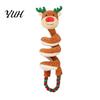 Portable Toys for Indoor Outdoor Play Squeaky Dog Toy with Pull Rope, Plush Tug of War Toy, Safe Chew Dogs Spiral Animal Interactive Small Medium
