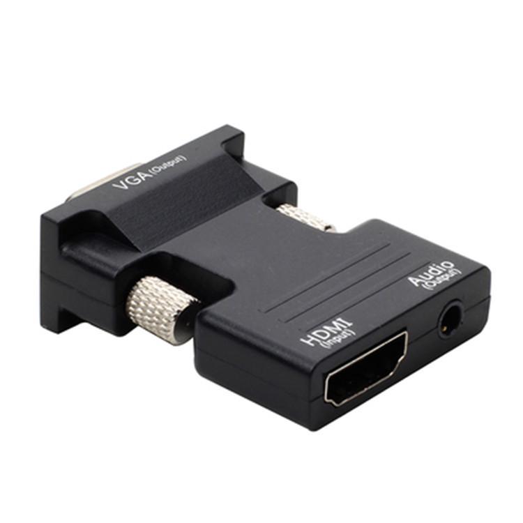 Кабель-конвертер HDMI в VGA с аудио - Адаптер HDMI (мама) в VGA (папа)