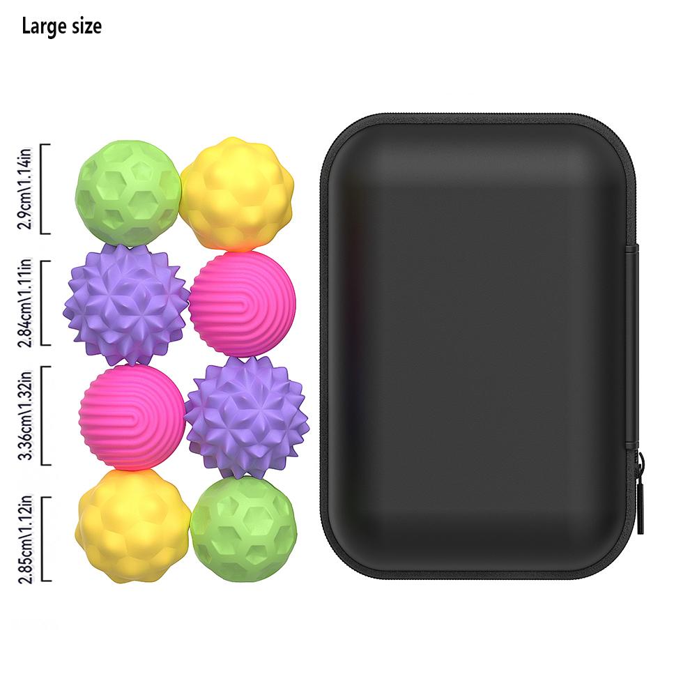 Магнитный сенсорный силиконовый мяч для рук, мягкий массажный тренировочный мяч с выпуклыми точками, массажный мяч для талии, спины и стоп, 4/8 штук