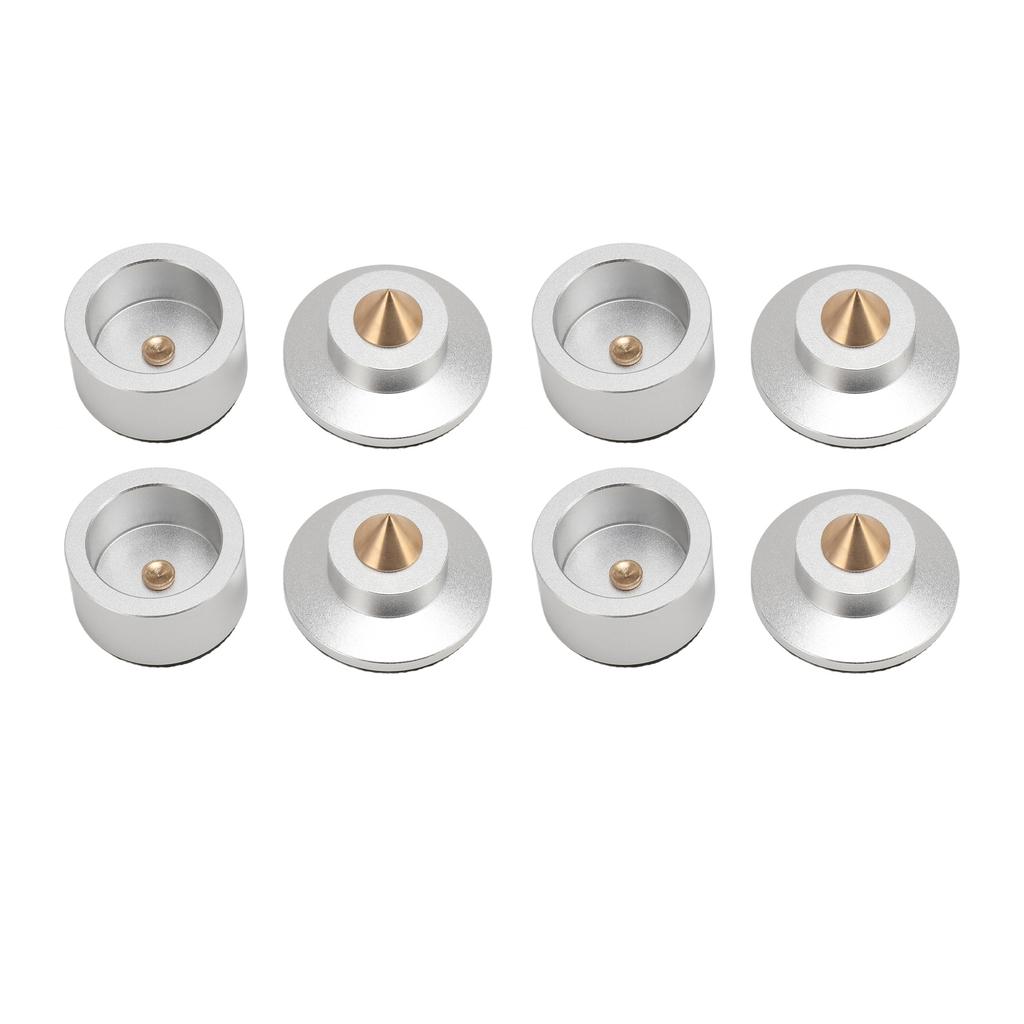 4Pcs Speaker Isolation Feet Pad Aluminum Alloy Shock Absorber Speaker Spike Pad for Subwoofer