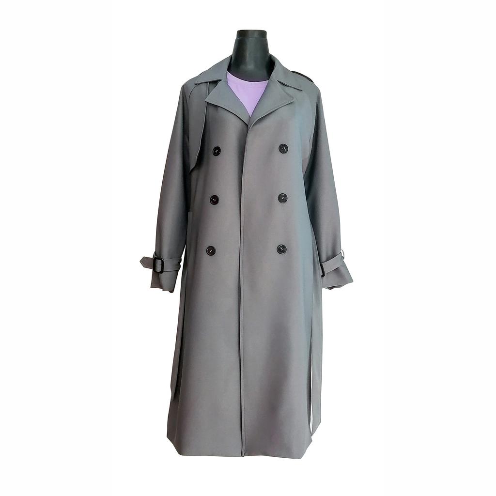 Весенний женский длинный плащ, модный корейский уличный свободный плащ, повседневный элегантный черный женский ветровка цвета хаки, пальто