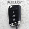 Силиконовый чехол для ключа для VW, Skoda, SEAT - дизайн «DON'T TOUCH MY KEY», черный с красными акцентами
