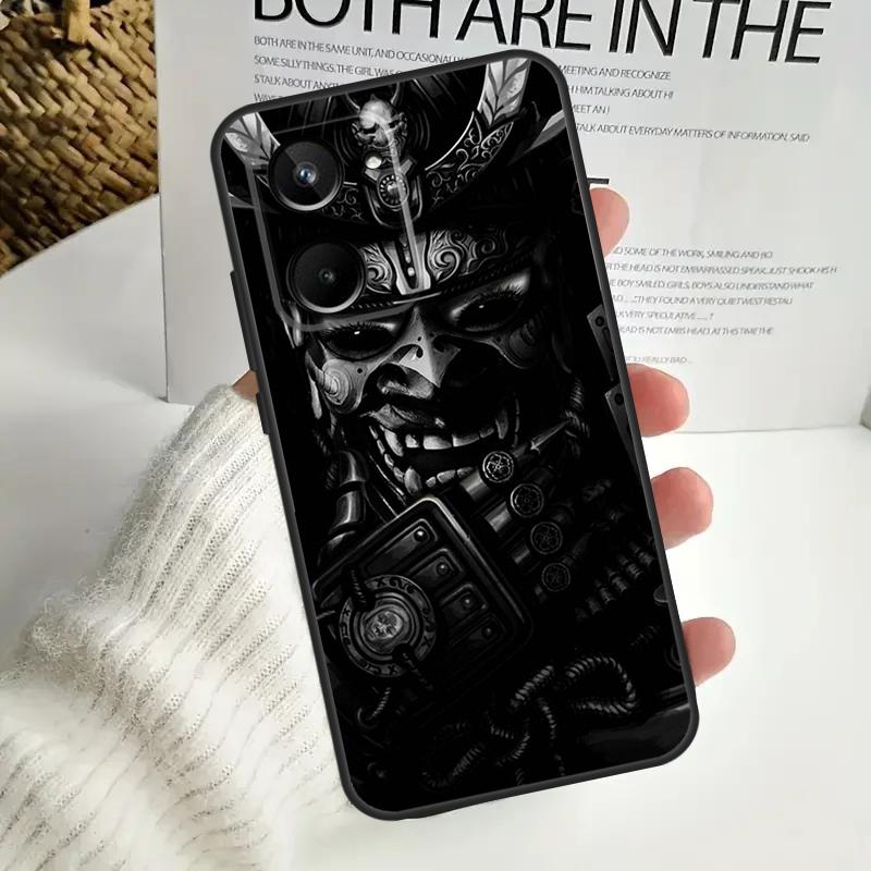 Японский самурай Для Realme GT6 GT7 15 Pro 10 11 12 13 14 Pro Plus C55 C71 C75 C67 C63 C61 C53 C35 C65 Чехол