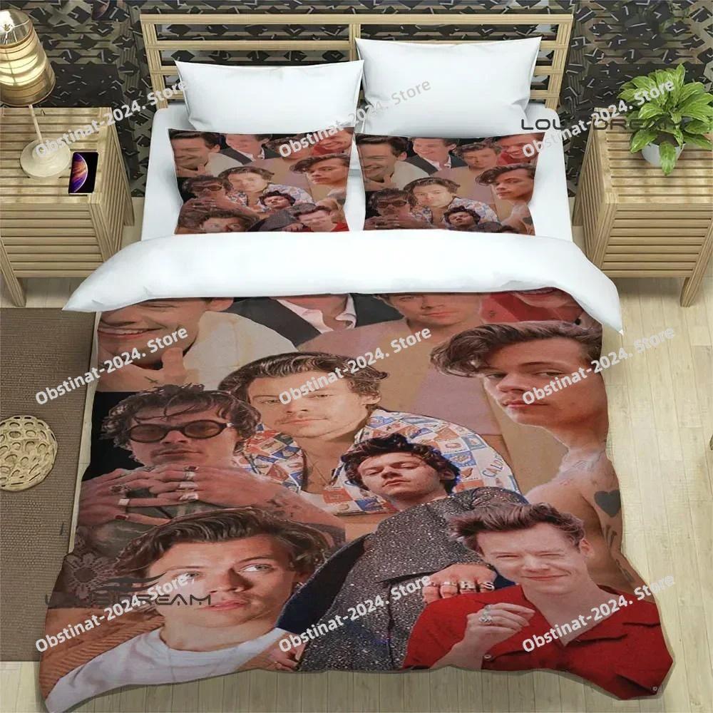 Постельное белье H-Harry-S-Styles Комплекты постельного белья изысканный набор постельных принадлежностей пододеяльник комплект одеяла постельное белье роскошный подарок на день рождения