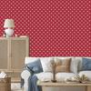 Heart Wallpaper Red, Coral and White 50x1000