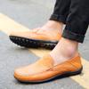 Casual Leather Shoes Men's Soft Bottom Non-slip Loafer Lazy Shoes Driving Shoes Middle-aged and Elderly Dad Shoes